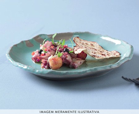 Jogo de Pratos para Sobremesa Eco Stone Atlântica Azul | Westwing