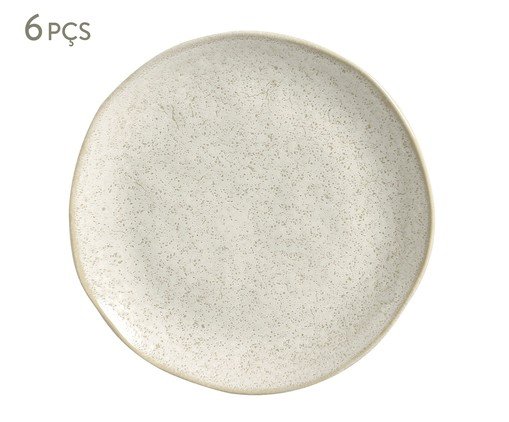 Jogo de Pratos Raso Orgânico Vanilla Cru, Bege | WestwingNow