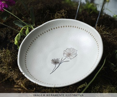 Jogo de Pratos Fundo Orgânico Amana Floral | Westwing