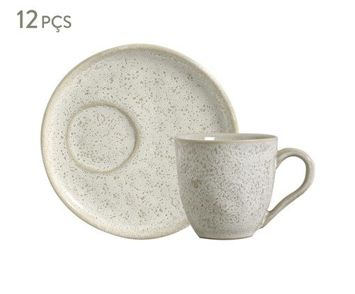 Jogo de Xícaras para Chá Descentralizado Bio Vanilla Cru, Bege | WestwingNow