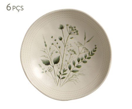 Jogo de Pratos Fundo Orgânico Ammi Floral | Westwing