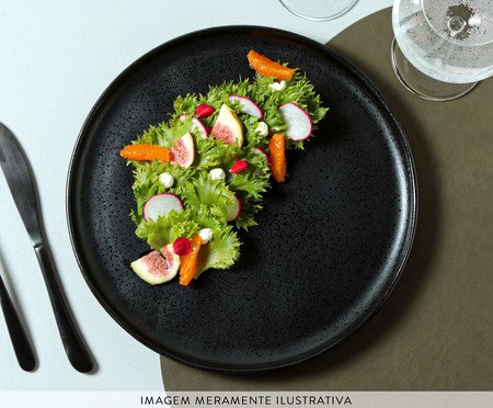 Jogo de Pratos Raso Bio Eclipse Preto - 27,5cm | Westwing