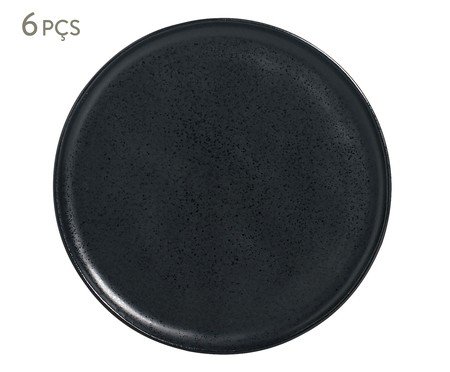 Jogo de Pratos Raso Bio Eclipse Preto - 27,5cm | Westwing