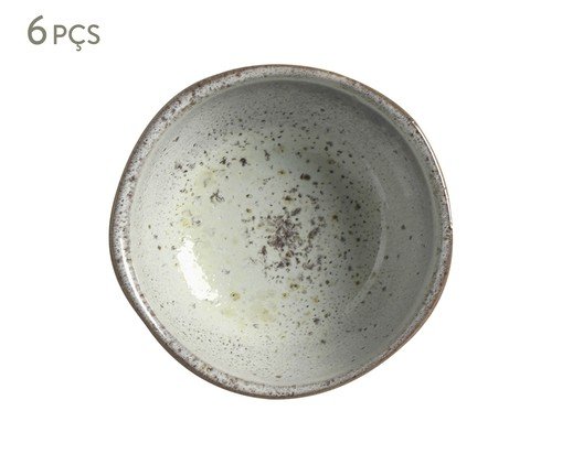 Jogo de Ramequins Pequeno Orgânico Pistache Verde Menta, Cinza | WestwingNow