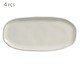 Jogo de Travessas Oval Rasa Mini Orgânico Glam Branco, Bege | WestwingNow