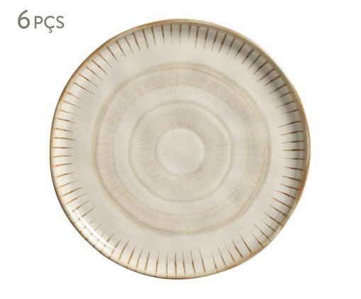 Jogo de Pratos para Sobremesa Bio Mirage Étnico, Bege | WestwingNow