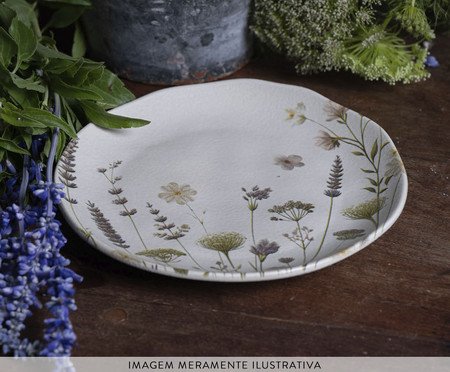 Jogo de Pratos para Sobremesa Orgânico Lavanda Floral | Westwing