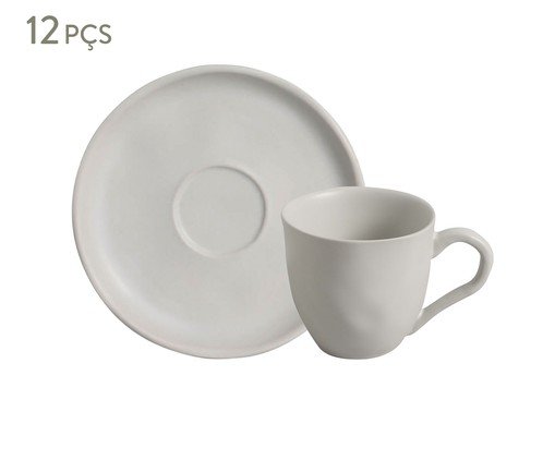 Jogo de Xícaras para Chá Bio Vit Cinza, Cinza | WestwingNow