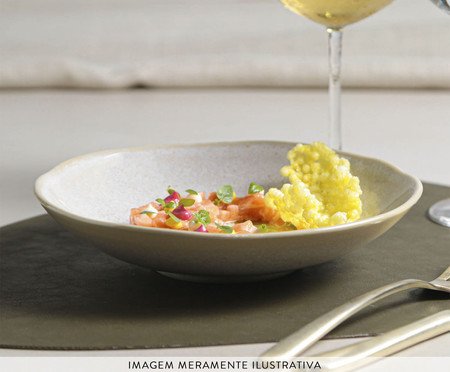 Jogo de Pratos Fundo Orgânico Latte Cru | Westwing