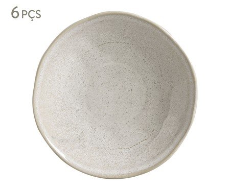 Jogo de Pratos Fundo Orgânico Latte Cru | Westwing