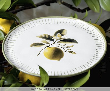 Jogo de Pratos Raso Bio Lemon Frutas | Westwing