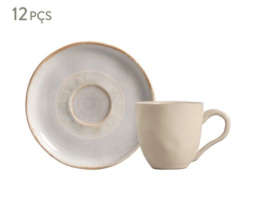 Jogo de Xícaras para Café Bio Tempus Étnico, Bege | WestwingNow