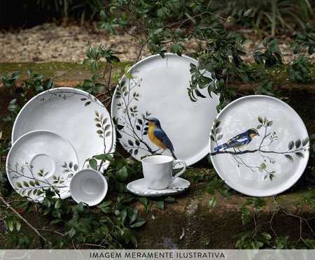 Jogo de Pratos Fundo Bio Birdy Animal | Westwing