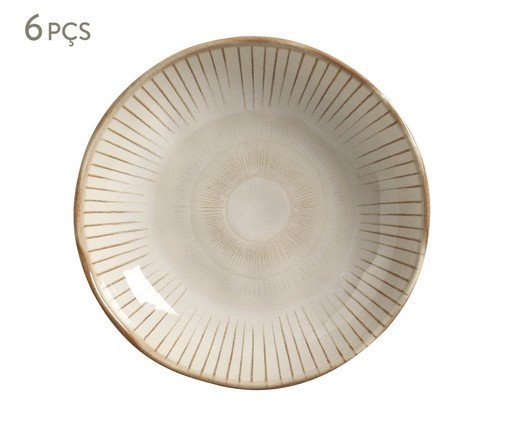 Jogo de Pratos Fundo Bio Mirage Étnico, Bege | WestwingNow