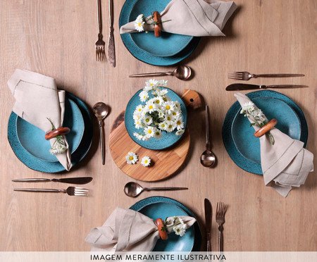 Aparelho de Jantar Orgânico Petroleum Azul | Westwing