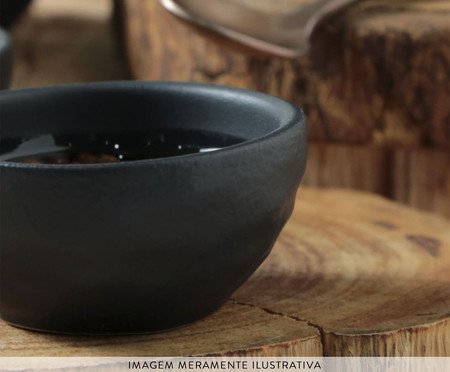 Jogo de Ramequins Pequeno Orgânico Preto Matte Preto | Westwing