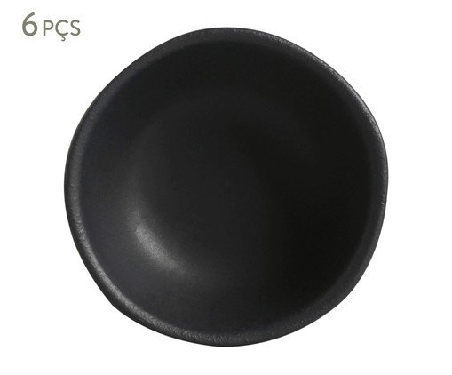 Jogo de Ramequins Pequeno Orgânico Preto Matte Preto, Preto | WestwingNow