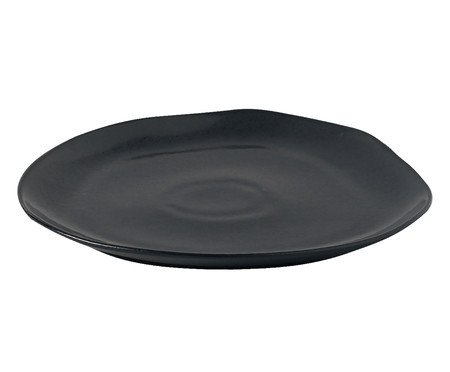 Jogo de Pratos Raso Oval Orgânico Eclipse Preto | Westwing