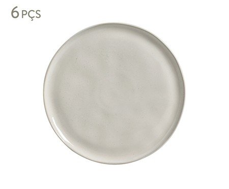 Jogo de Pratos para Sobremesa Bio Glam Branco | Westwing