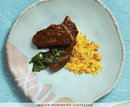 Jogo de Pratos Raso Orgânico Eco Stone Atlântica Azul | Westwing