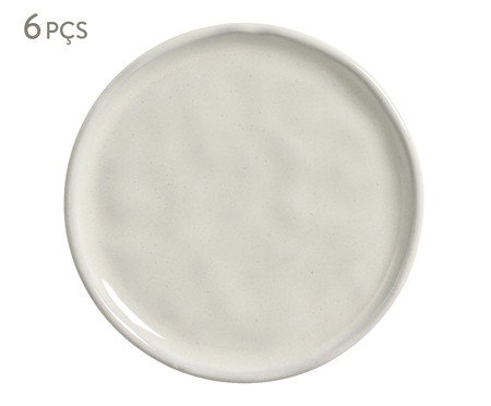 Jogo de Pratos para Pão Bio Glam Branco | Westwing