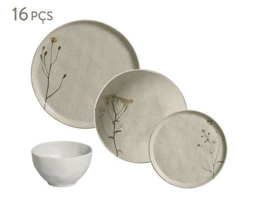 Aparelho de Jantar Bio Campestre Floral, Bege | WestwingNow