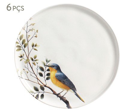 Jogo de Pratos Raso Bio Birdy Animal | Westwing
