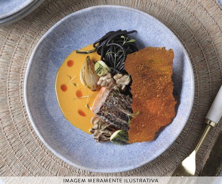 Jogo de Pratos Fundo Bio Wave Azul | Westwing