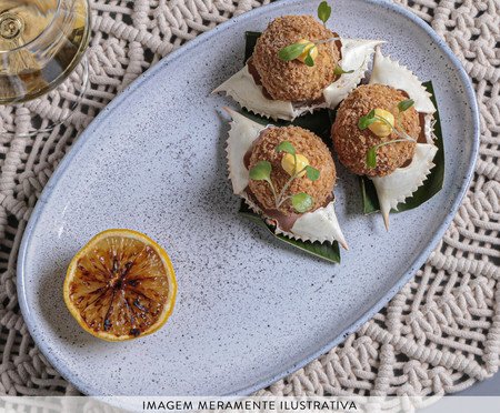 Jogo de Travessas Oval Orgânico Echo Branco | Westwing