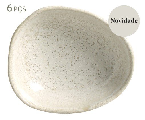 Jogo de Cumbucas Oval Orgânico Vanilla Cru, Bege | WestwingNow