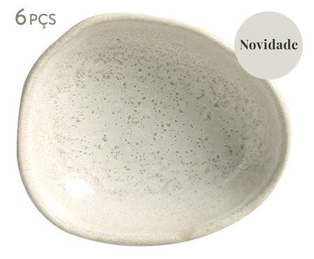 Jogo de Cumbucas Oval Orgânico Vanilla Cru | Westwing