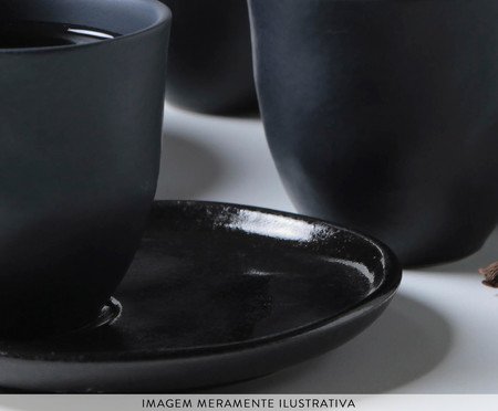 Jogo de Xícaras para Chá Descentralizado Bio Eclipse Preto | Westwing