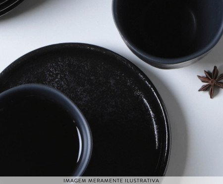Jogo de Xícaras para Chá Descentralizado Bio Eclipse Preto | Westwing