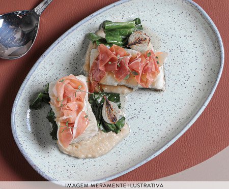 Jogo de Travessas Oval Orgânico Pistache Verde Menta | Westwing