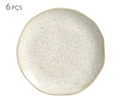 Jogo de Pratos para Sobremesa Orgânico Vanilla Cru Vl, Bege | WestwingNow