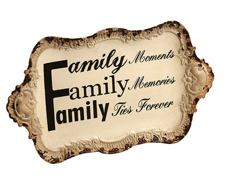 Placa Family Envelhecida | Westwing