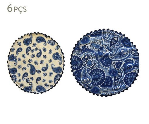 Jogo de Lugar Americano Paisley Azul, blue | WestwingNow