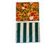 Lugar Americano Retangular Floral Laranja Verde e Branco, green | WestwingNow