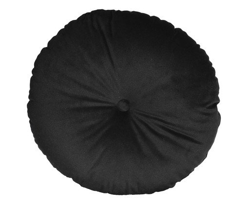 Almofada Premium com Botão Preta, black | WestwingNow