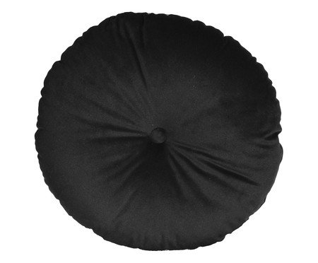 Almofada Premium com Botão Preta | Westwing