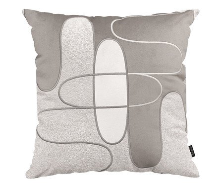 Almofada Concept 432 Bordada Bege e Castor