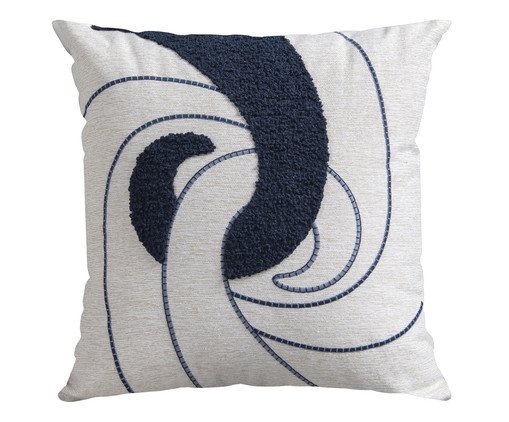 Almofada Concept 506 Bordada Azul e Linho, blue | WestwingNow