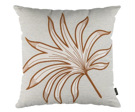 Almofada Concept Bordada Off-White e Terracota