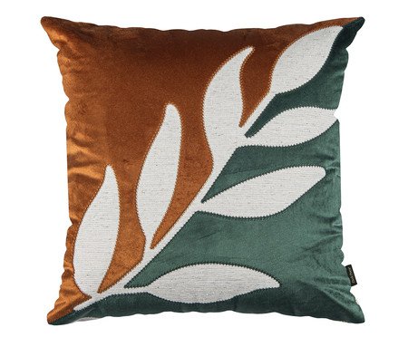 Almofada Concept Bordada Verde e Terracota