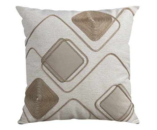 Almofada Concept 488 Bordada Areia e Linho, beige | WestwingNow