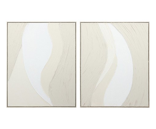 Jogo de Quadros Sinfonia do Contraste, beige | WestwingNow