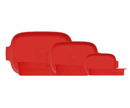 Jogo de Refratário em Porcelana Righi Vermelho, Vermelho | WestwingNow