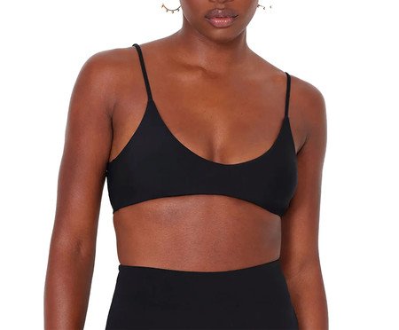 Top Biquíni Alças Finas Preto
