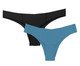 Kit Com 2 Calcinhas Biquíni Invisível Azul e Preto, undefinable | WestwingNow