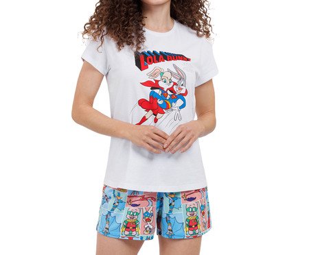 Pijama Manga Curta Lola Bunny Branco | Westwing